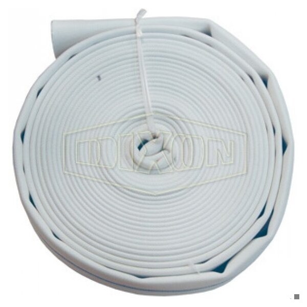 Single Jacket Uncoupled Fire Hose, 1 in, 100 ft L, 225 psi Working, Domestic